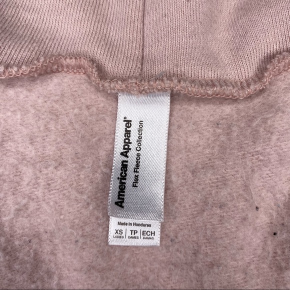 American Apparel Baby Pink Flex Fleece Cropped Hoodie, Good Condition - Picture 4 of 4